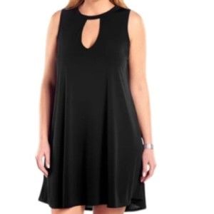 Maurices Plus Size 2 2X Maurices Solid Black Cutout Shift Dress NWT